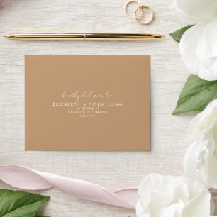 Boho Abstract Gentle Fawn Self-Addressed Envelope