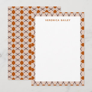 Boho Abstract Geometric Desert Terracotta Personal Card