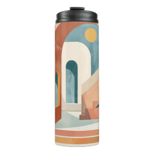 Boho Abstract Landscape (10) Thermal Tumbler