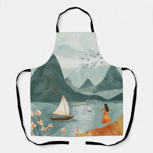 Boho Abstract Landscape (11) Apron