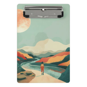 Boho Abstract Landscape (14) Mini Clipboard