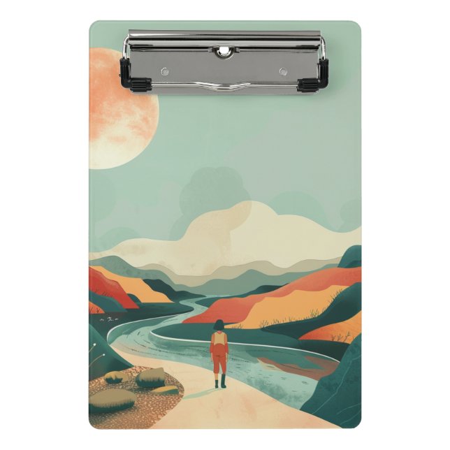 Boho Abstract Landscape (14) Mini Clipboard (Front)