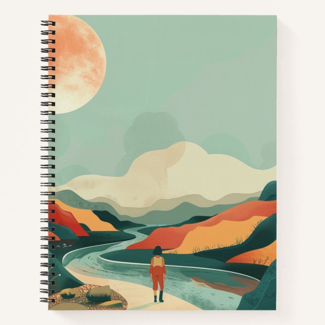 Boho Abstract Landscape (14) Notebook (Front)