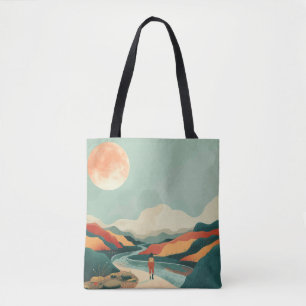 Boho Abstract Landscape (14) Tote Bag