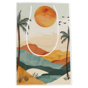 Boho Abstract Landscape (16) Medium Gift Bag