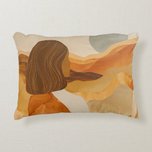 Boho Abstract Landscape (17) Accent Pillow