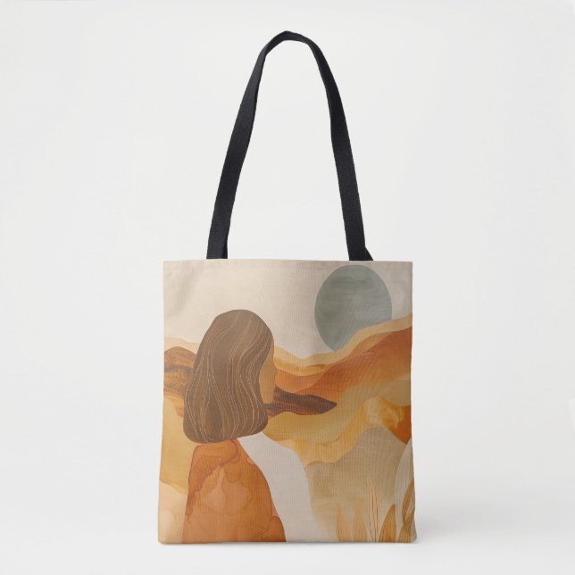 Boho Abstract Landscape (17) Tote Bag (Front)