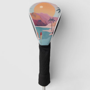 Boho Abstract Landscape (18) Golf Head Cover