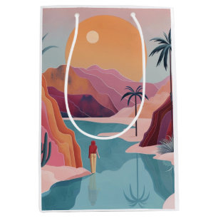 Boho Abstract Landscape (18) Medium Gift Bag