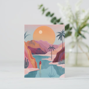 Boho Abstract Landscape (18) Postcard