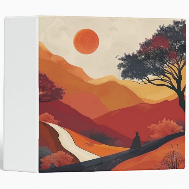 Boho Abstract Landscape (19) Binder (Front/Spine)