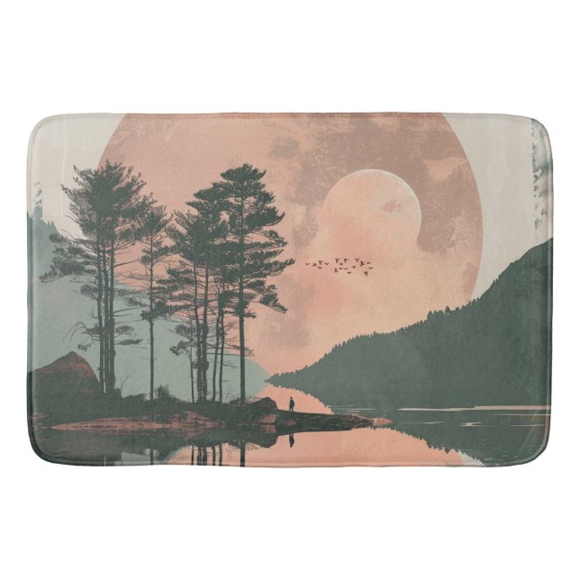 Boho Abstract Landscape (1) Bath Mat (Front)
