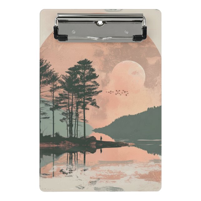Boho Abstract Landscape (1) Mini Clipboard (Front)