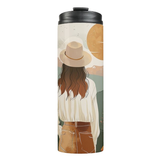 Boho Abstract Landscape (20) Thermal Tumbler (Front)