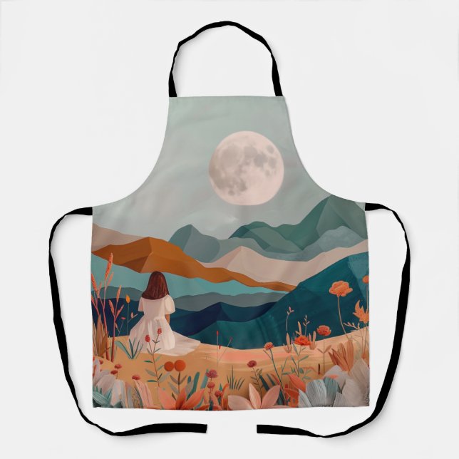 Boho Abstract Landscape (21) Apron (Front)
