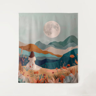 Boho Abstract Landscape (21) Tapestry