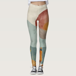 Boho Abstract Landscape (23) Leggings