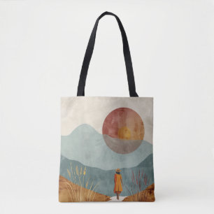 Boho Abstract Landscape (23) Tote Bag