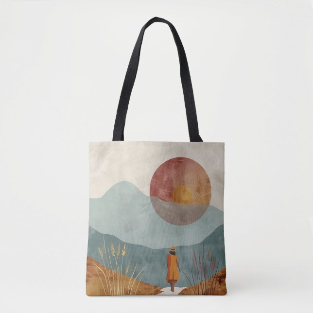 Boho Abstract Landscape (23) Tote Bag (Front)