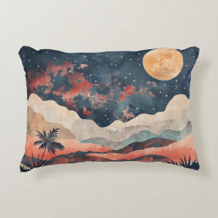 Boho Abstract Landscape (24) Accent Pillow