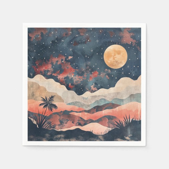 Boho Abstract Landscape (24) Napkin (Front)