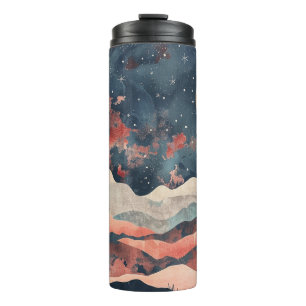 Boho Abstract Landscape (24) Thermal Tumbler