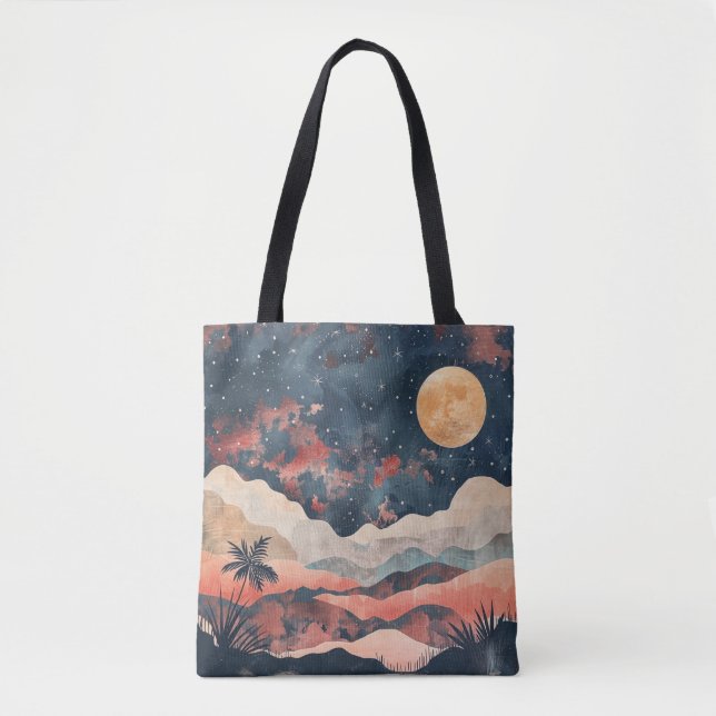 Boho Abstract Landscape (24) Tote Bag (Front)