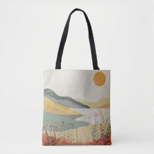 Boho Abstract Landscape (25) Tote Bag