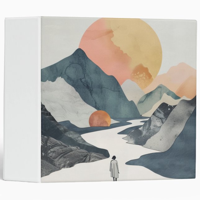 Boho Abstract Landscape (2) Binder (Front/Spine)