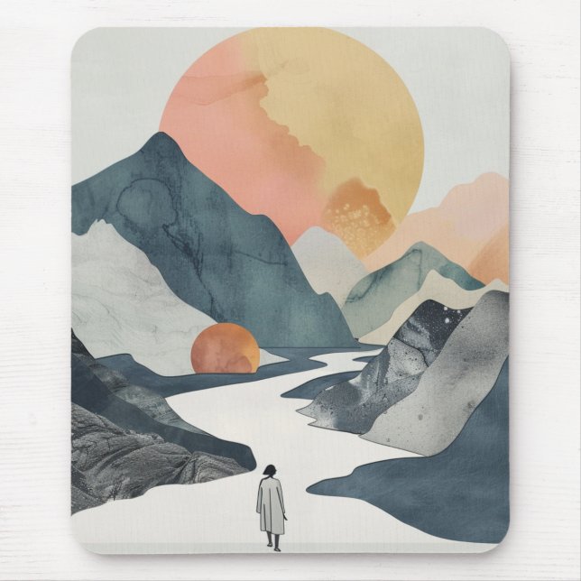 Boho Abstract Landscape (2) Mouse Pad (Front)