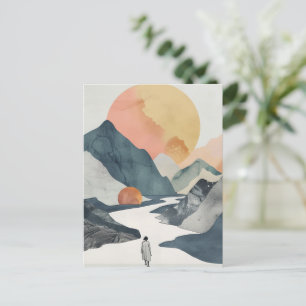 Boho Abstract Landscape (2) Postcard