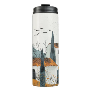 Boho Abstract Landscape (4) Thermal Tumbler