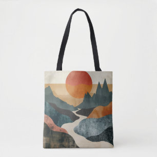 Boho Abstract Landscape (5) Tote Bag