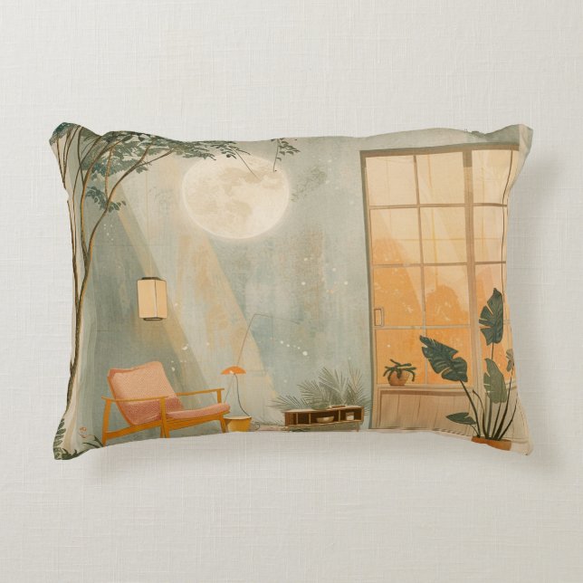 Boho Abstract Landscape (6) Accent Pillow (Front)