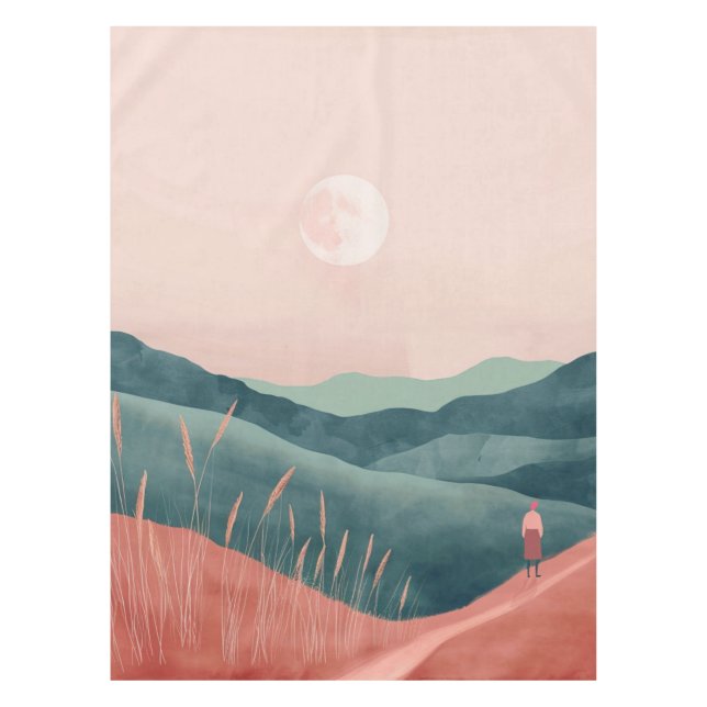 Boho Abstract Landscape (7) Tablecloth (Front)
