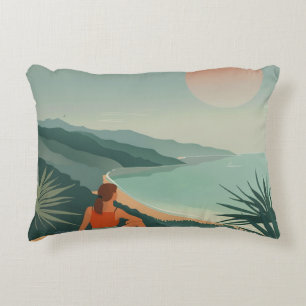 Boho Abstract Landscape (9) Accent Pillow