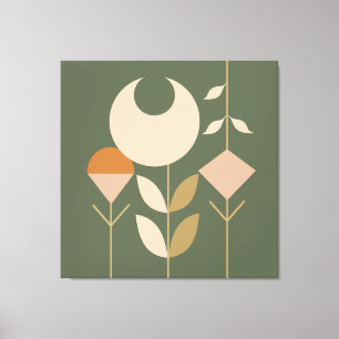 Boho Abstract Lily Canvas Print