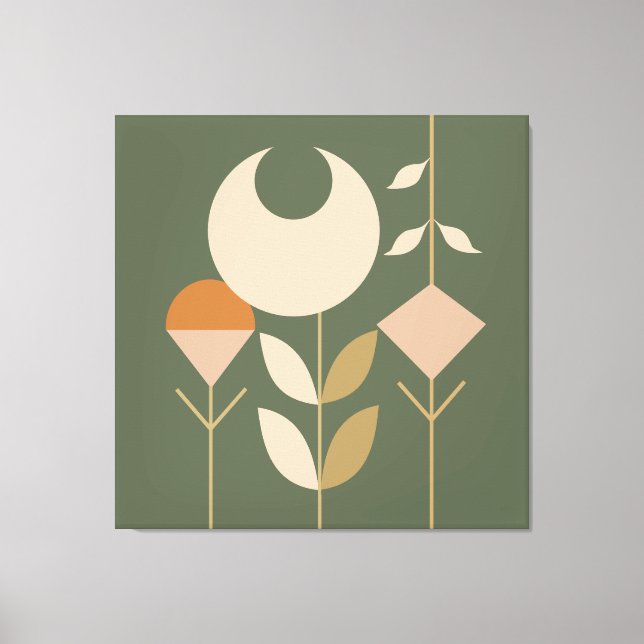 Boho Abstract Lily Canvas Print (Front)