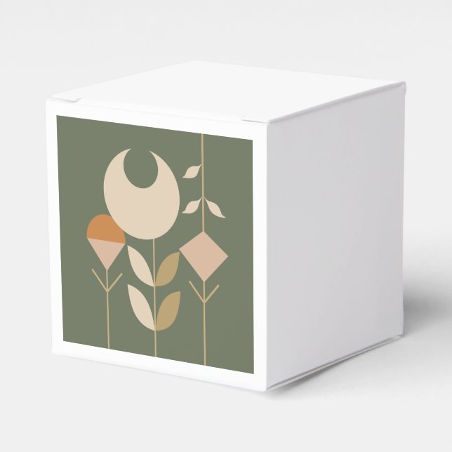 Boho Abstract Lily Favor Box (Front Side)