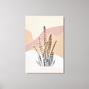 Boho Abstract Modern Succulent Canvas Print