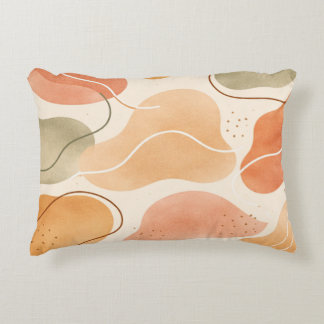 Boho Abstract Organic Shape Pillow - Earthy