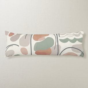 Boho Abstract Organic Shape Pillow - Earthy