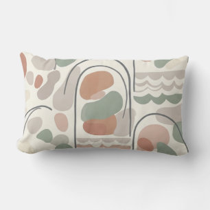 Boho Abstract Organic Shape Pillow - Earthy