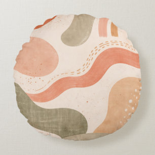 Boho Abstract Organic Shape Pillow - Earthy Terrac