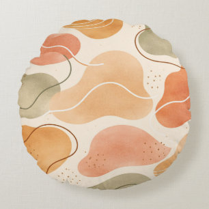 Boho Abstract Organic Shape Pillow - Earthy Terrac