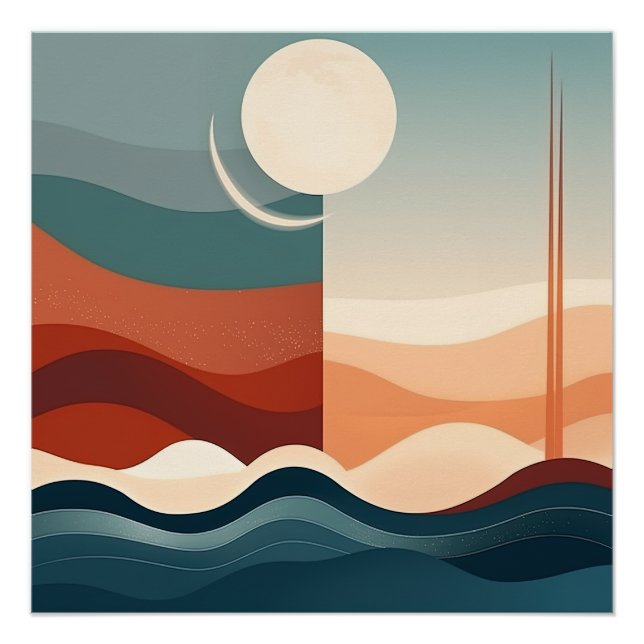 Boho Abstract  Poster (Front)