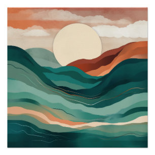 Boho Abstract Poster