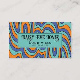 Boho Abstract Retro Business Card