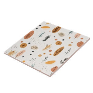 Boho Abstract Retro Trendy Collection Tile