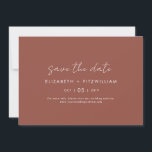 Boho Abstract | Rust Maple Horizontal Save The Date<br><div class="desc">Boho Abstract | Rust Maple Horizontal Wedding Save the Date Card</div>